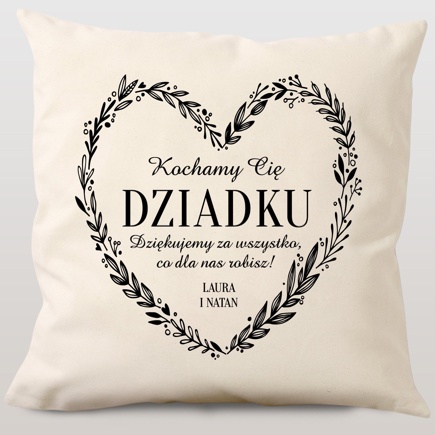 Personalizowane poduszki na Dzień Babci i Dziadka prezent na Dzień Babci i Dziadka