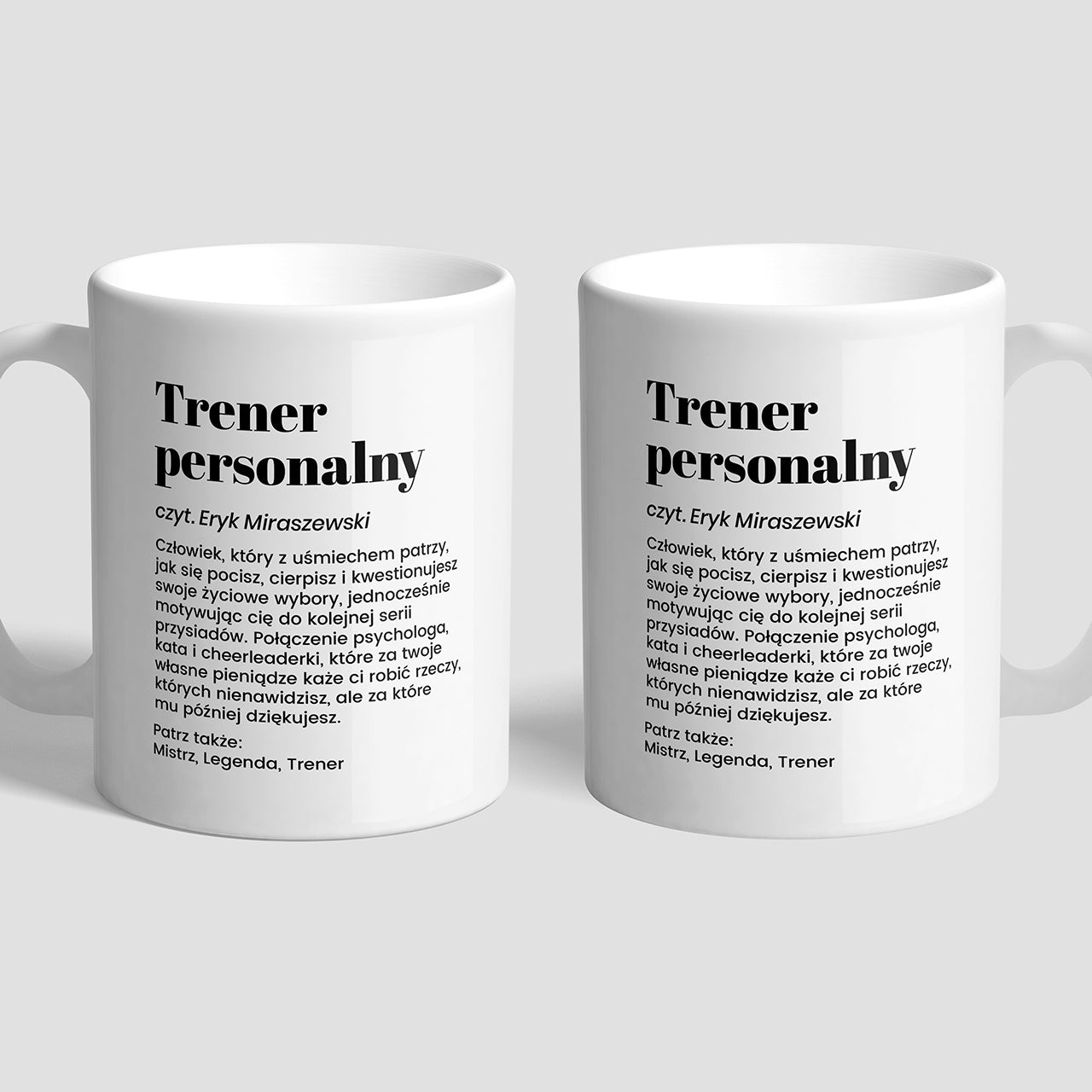 Kawa i kubek dla trenera personalnego