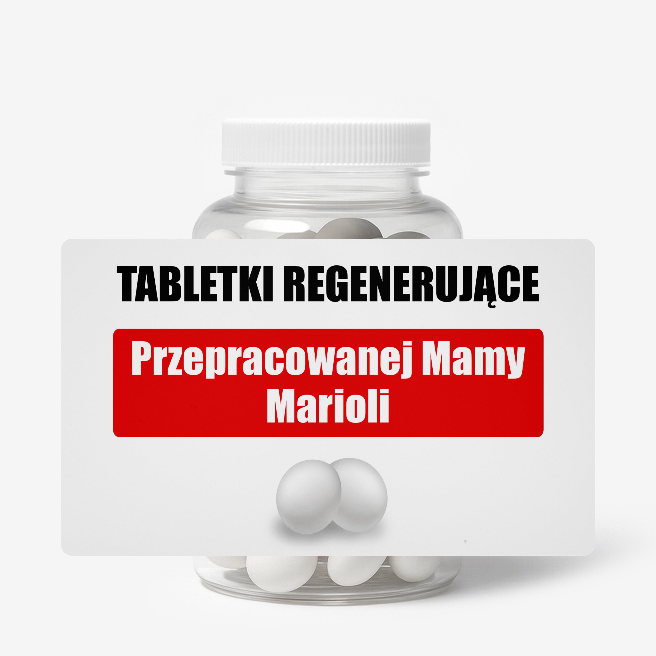 Zestaw cukierków miętowych z etykietą do personalizacji - śmieszny prezent dla mamy prezent na dzień matki
