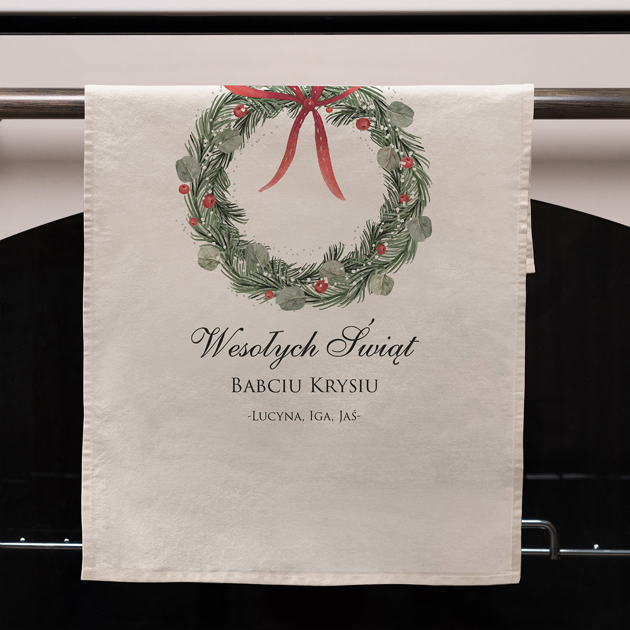 Świąteczny ręcznik kuchenny dla babci