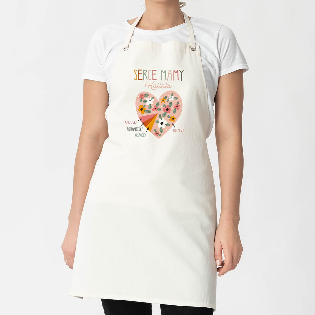 Fartuch personalizowany na prezent dla mamy prezent na dzień matki fartuch z nadrukiem personalizowany fartuch