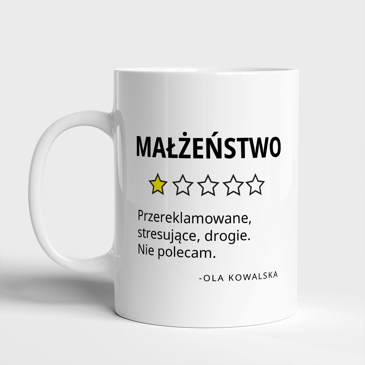 Śmieszny kubek - definicja małżeństwa - upominek na rozwód