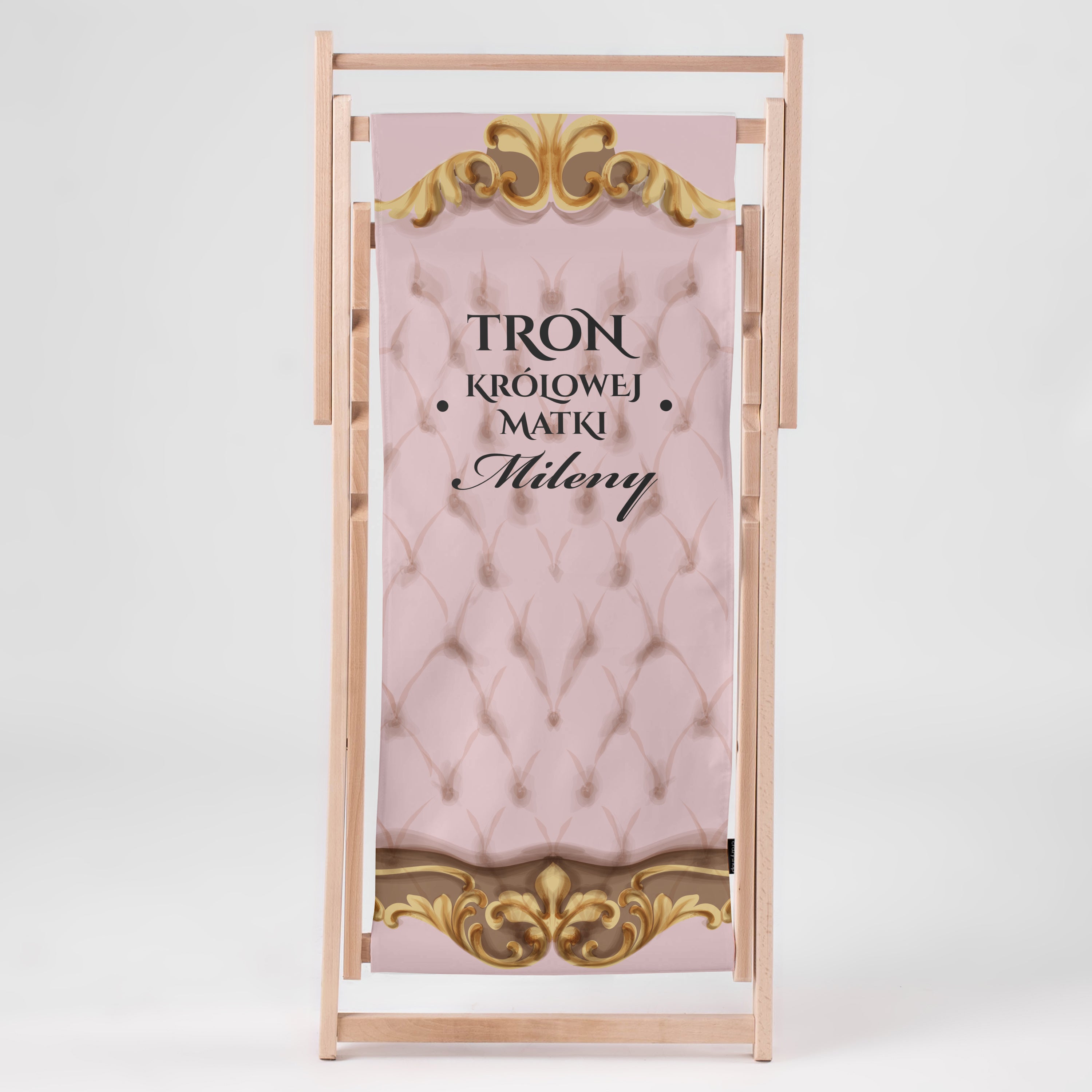 Leżak personalizowany dla mamy - Tron Królowej prezent na dzień mamy personalizowany leżak