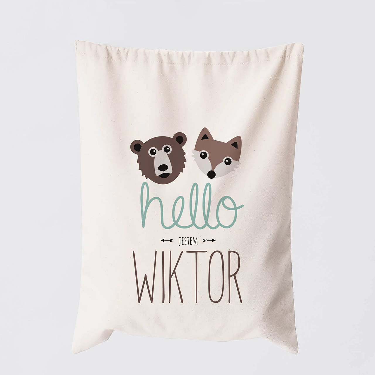 Personalizowany worek na kapcie na prezent dla chłopca