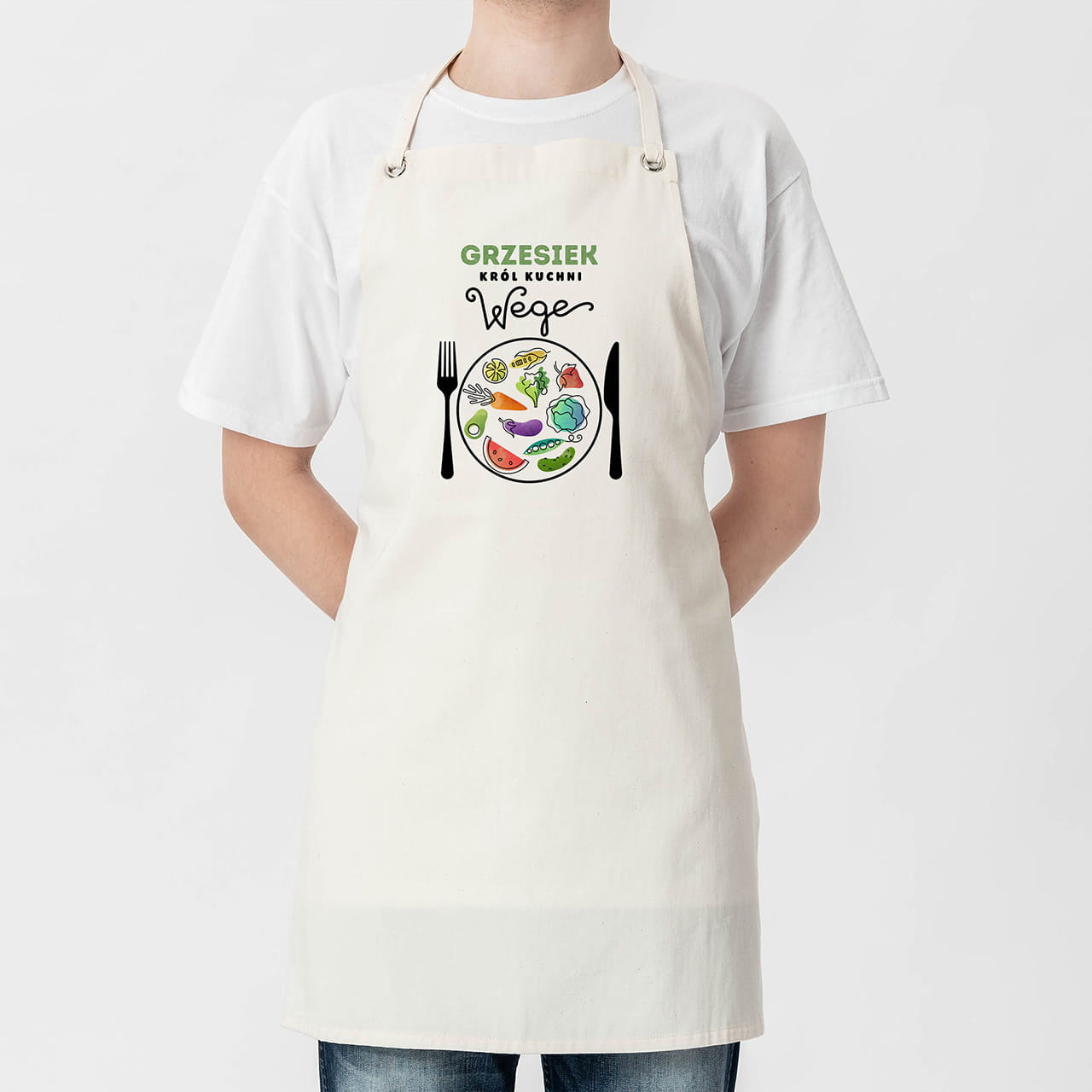 Personalizowany fartuch - prezent dla wegetarian fartuch personalizowany fartuch kuchenny fartuch z nadrukiem