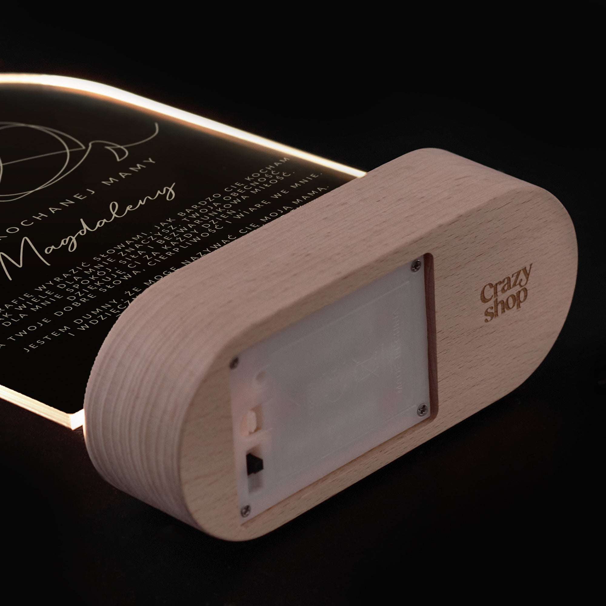 Lampka led na Dzień Mamy od syna wyjątkowy prezent dla mamy personalizowana lampka led ozdobna
