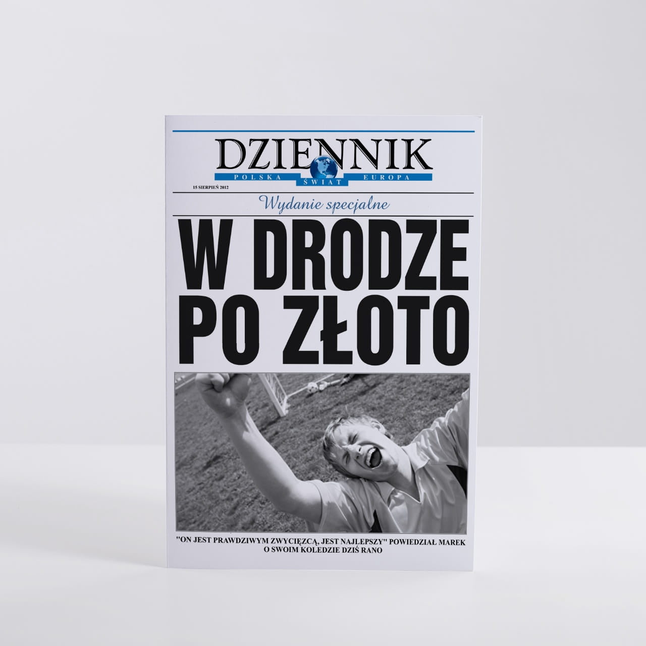 Personalizowana kartka dla sportowca - w drodze po złoto