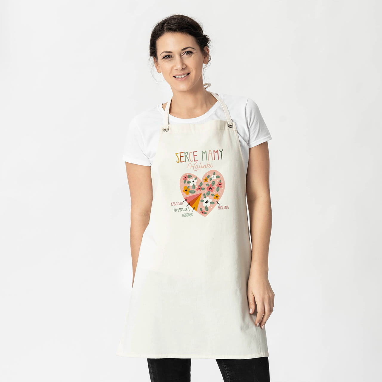 Fartuch personalizowany na prezent dla mamy prezent na dzień matki fartuch z nadrukiem personalizowany fartuch