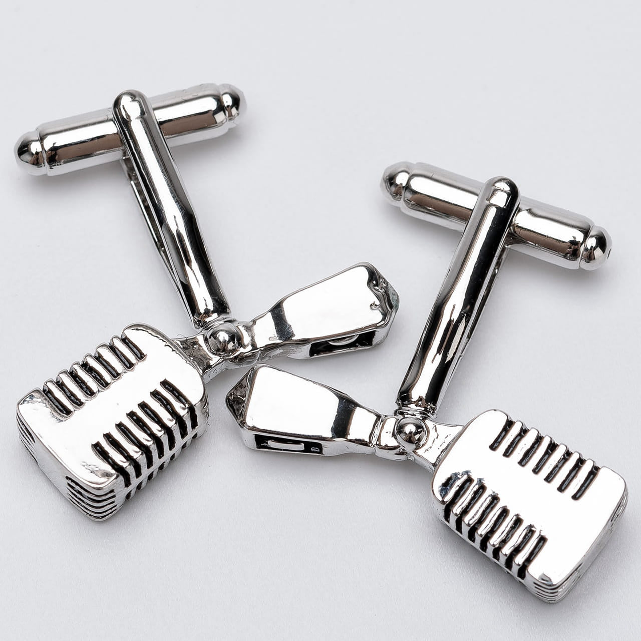 Spinki do mankietów dla muzyka Mikrofon prezent dla wokalisty prezent dla muzyka praktyczny prezent dla muzyka