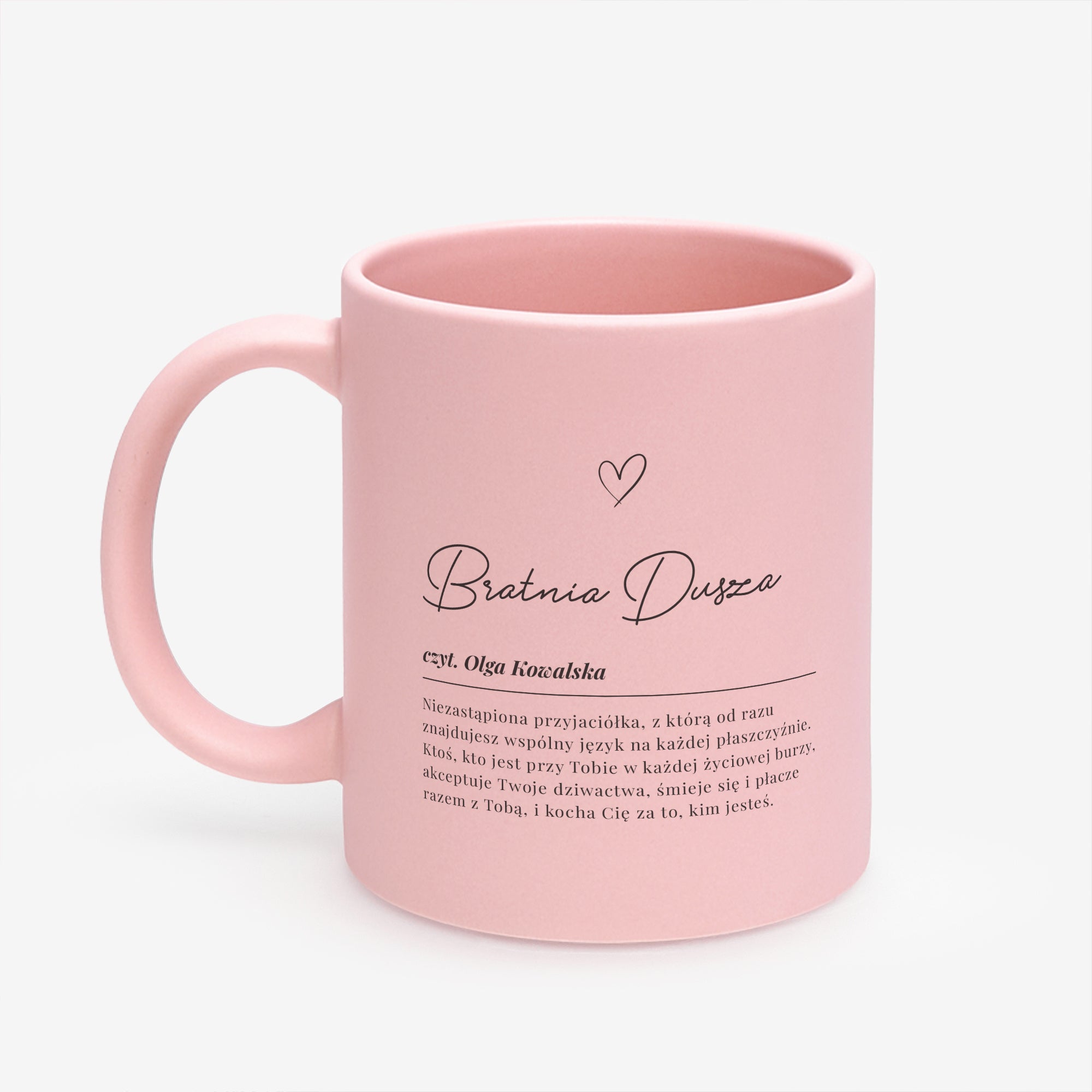 Kubek różowy personalizowany - prezent dla niej