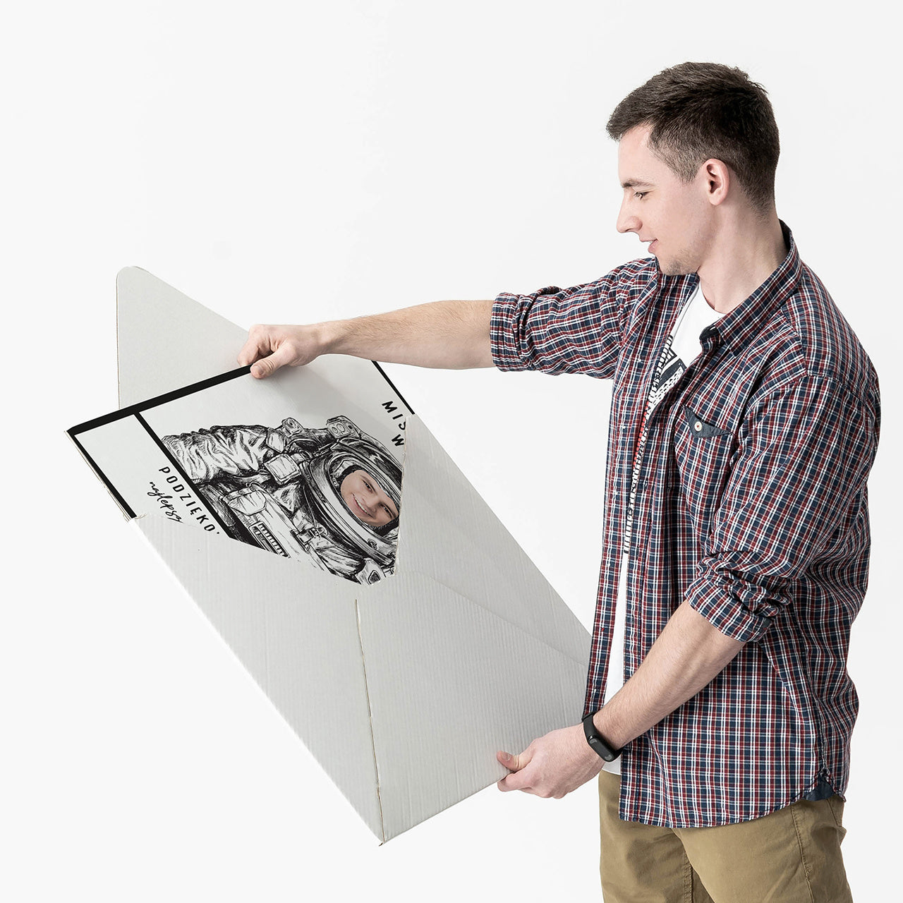 Personalizowana kartka z podziękowaniem kartka ze zdjęciem oryginalny prezent dla świadka