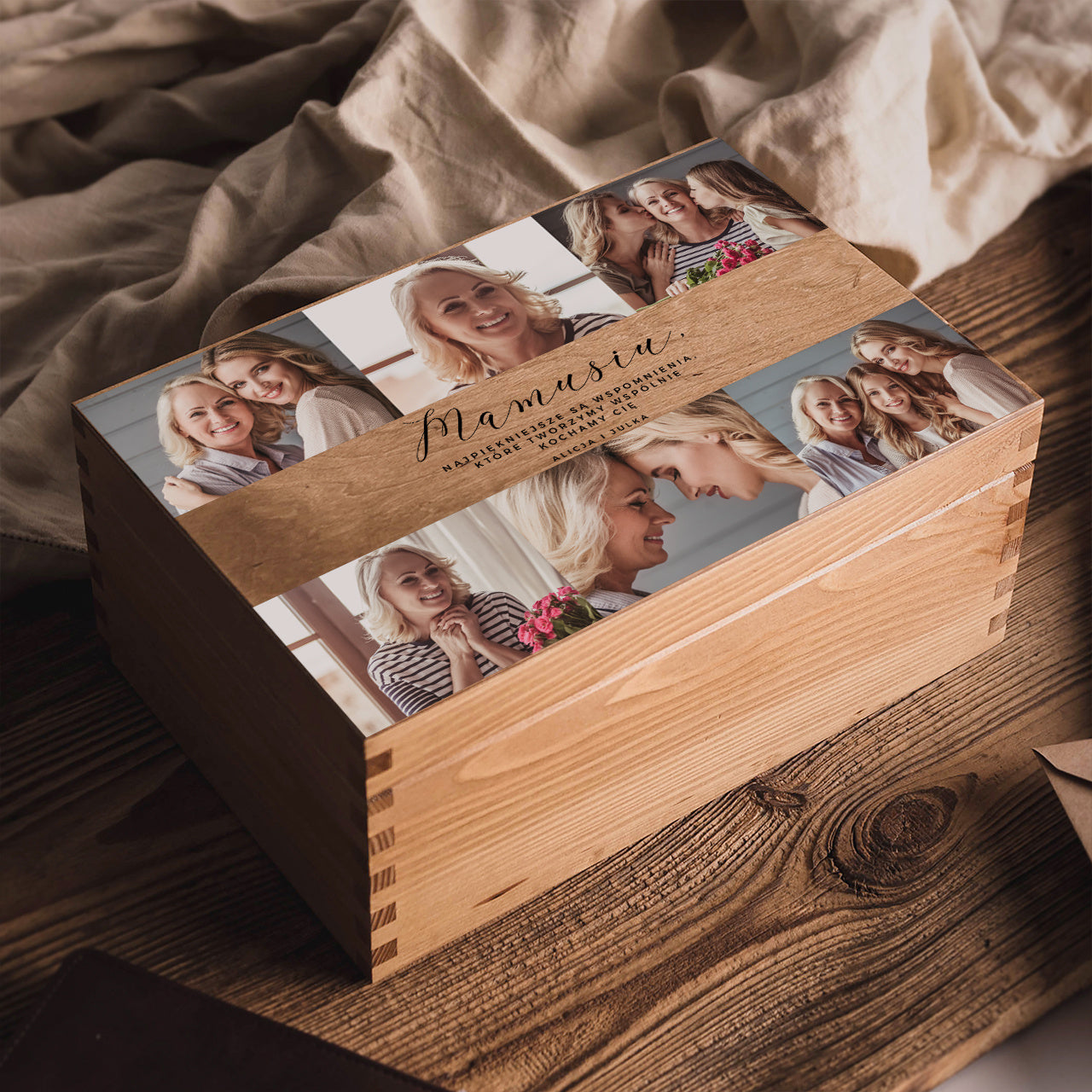 Skrzynka drewniana na Dzień Matki - wzruszający prezent dla mamy