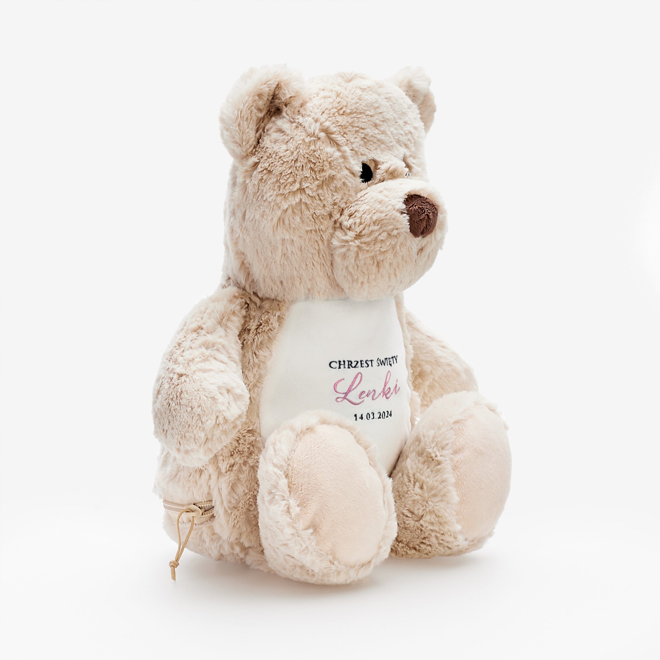 Personalizowany miś - prezent na chrzest dziewczynki