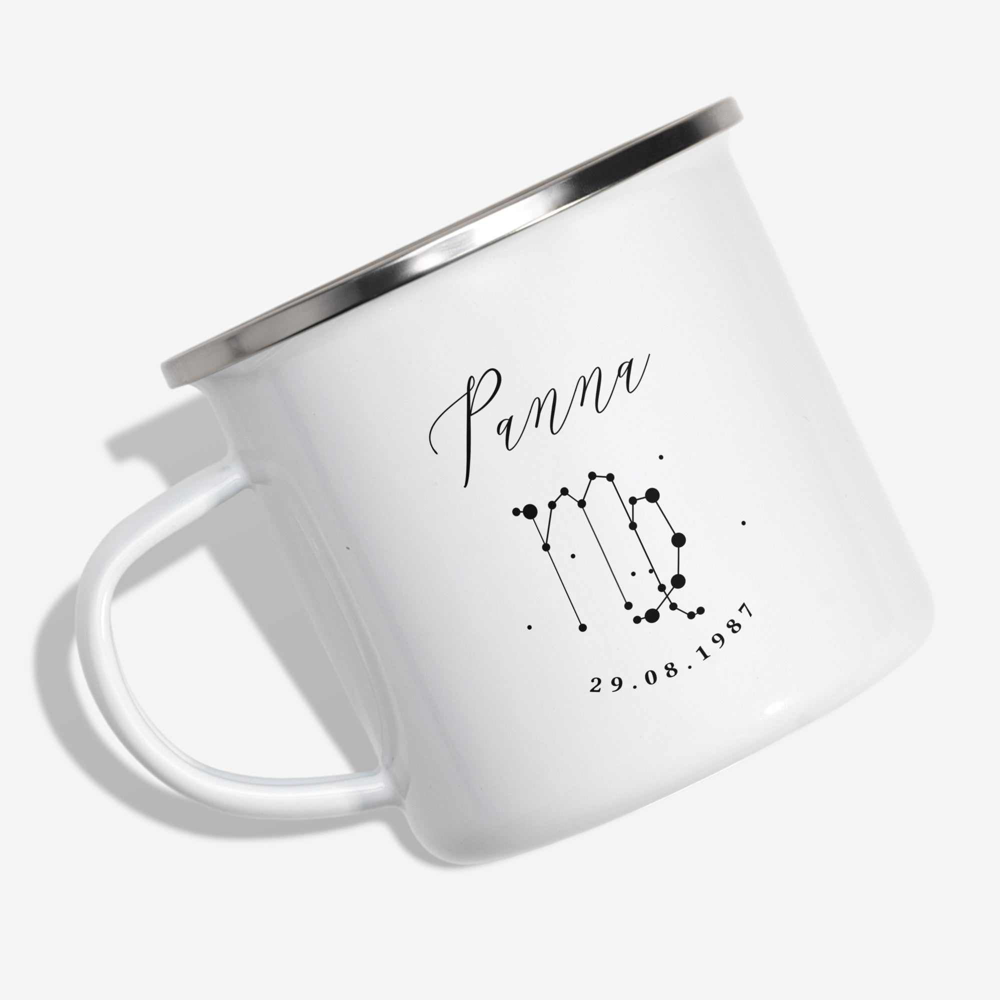 Emaliowany kubek ze znakiem zodiaku - panna