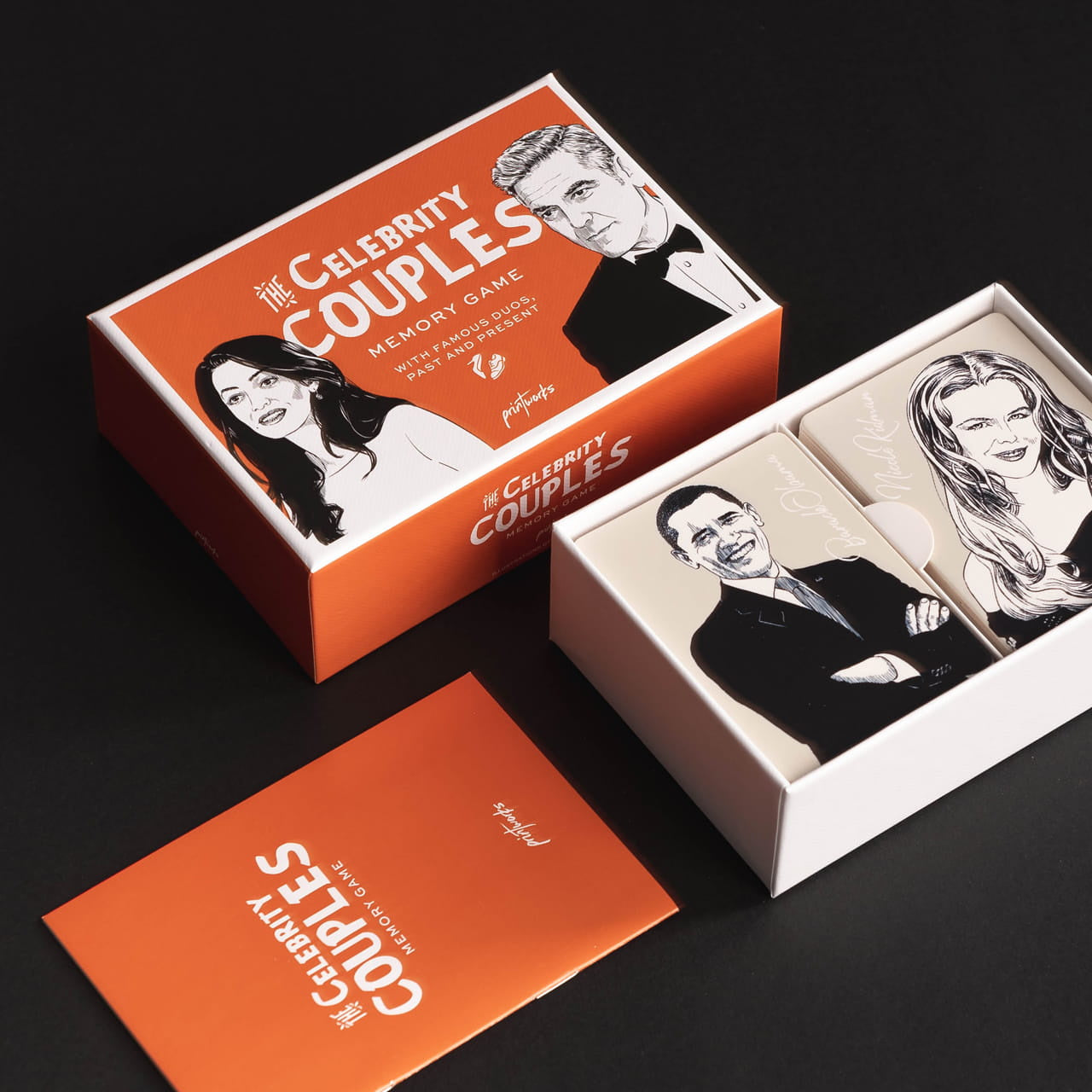Gra memory Celebrity Couples gra karciana prezent dla pary prezent na parapetówkę