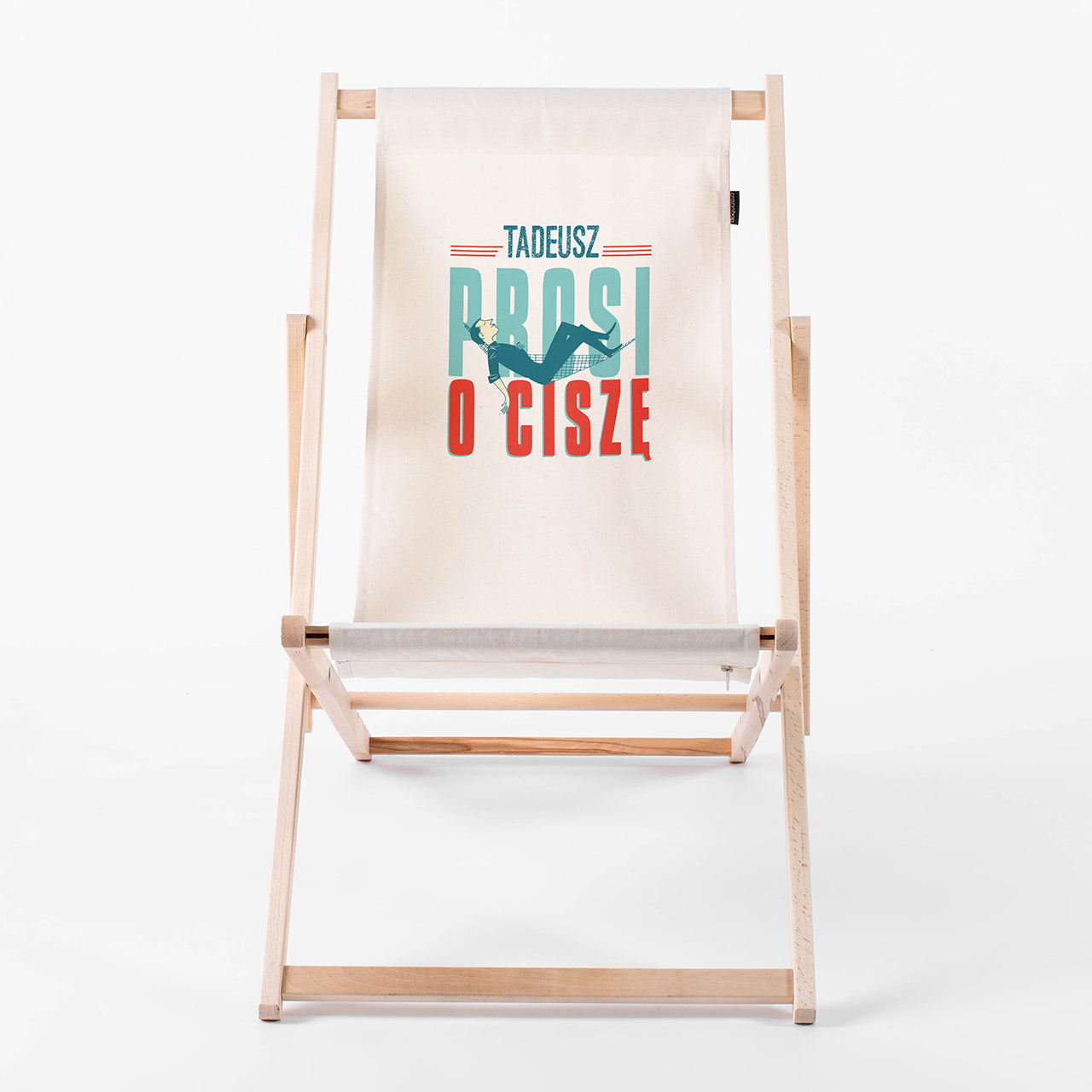 Leżak personalizowany na prezent dla emeryta - Prośba o ciszę