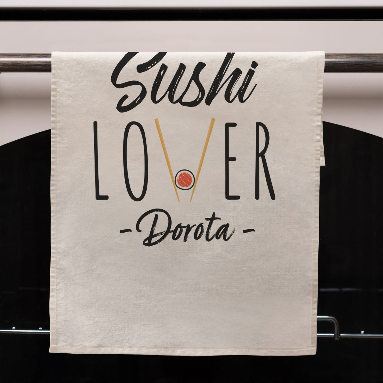 Bawełniana ścierka kuchenna - prezent dla fana sushi