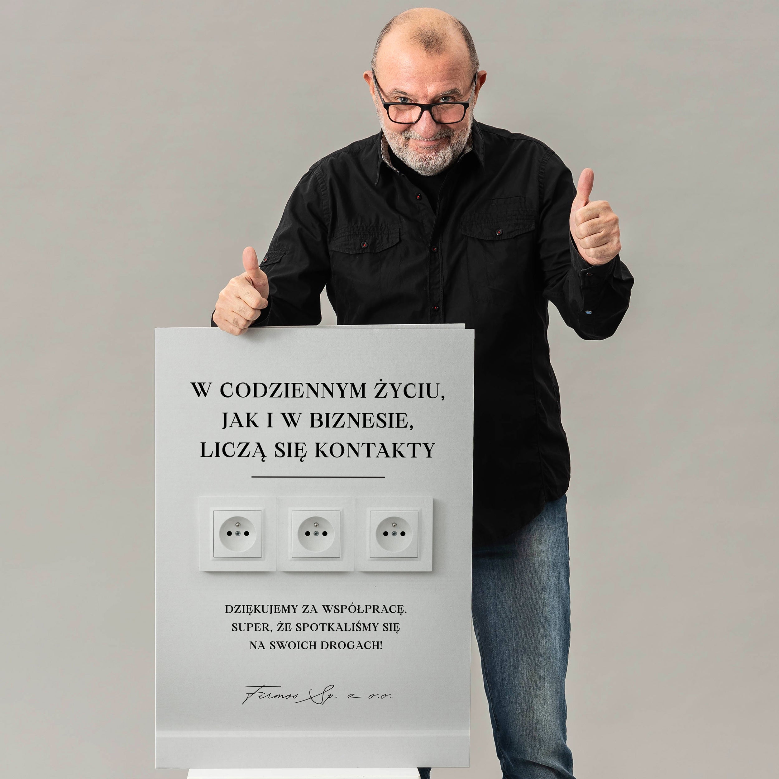 Kartka z podziękowaniami za współpracę - Liczą się kontakty