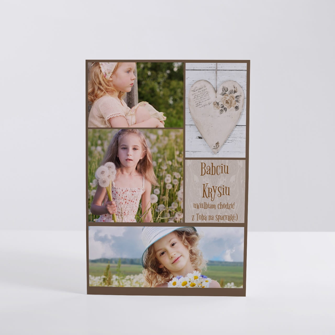 Personalizowana kartka dla babci - kartka ze zdjęciami kartka na Dzień Babci upominek dla babci