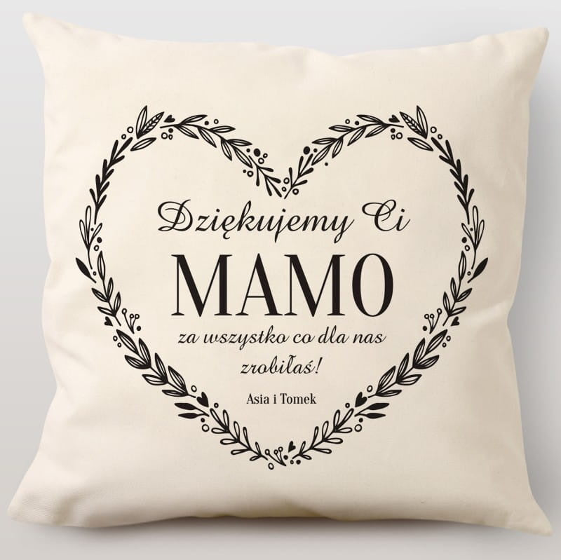 Personalizowana poduszka na podziękowanie dla mamy prezent dla mamy prezent na dzień mamy