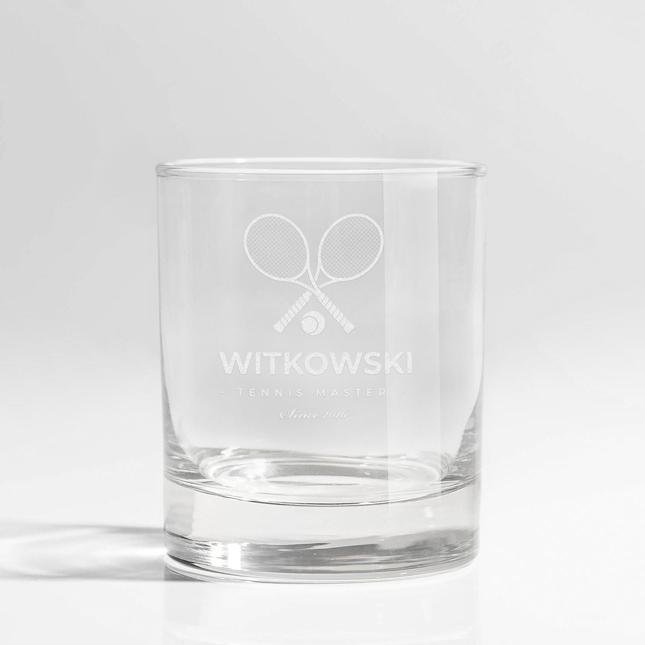 Personalizowana szklanka do whisky - prezent dla miłośnika tenisa