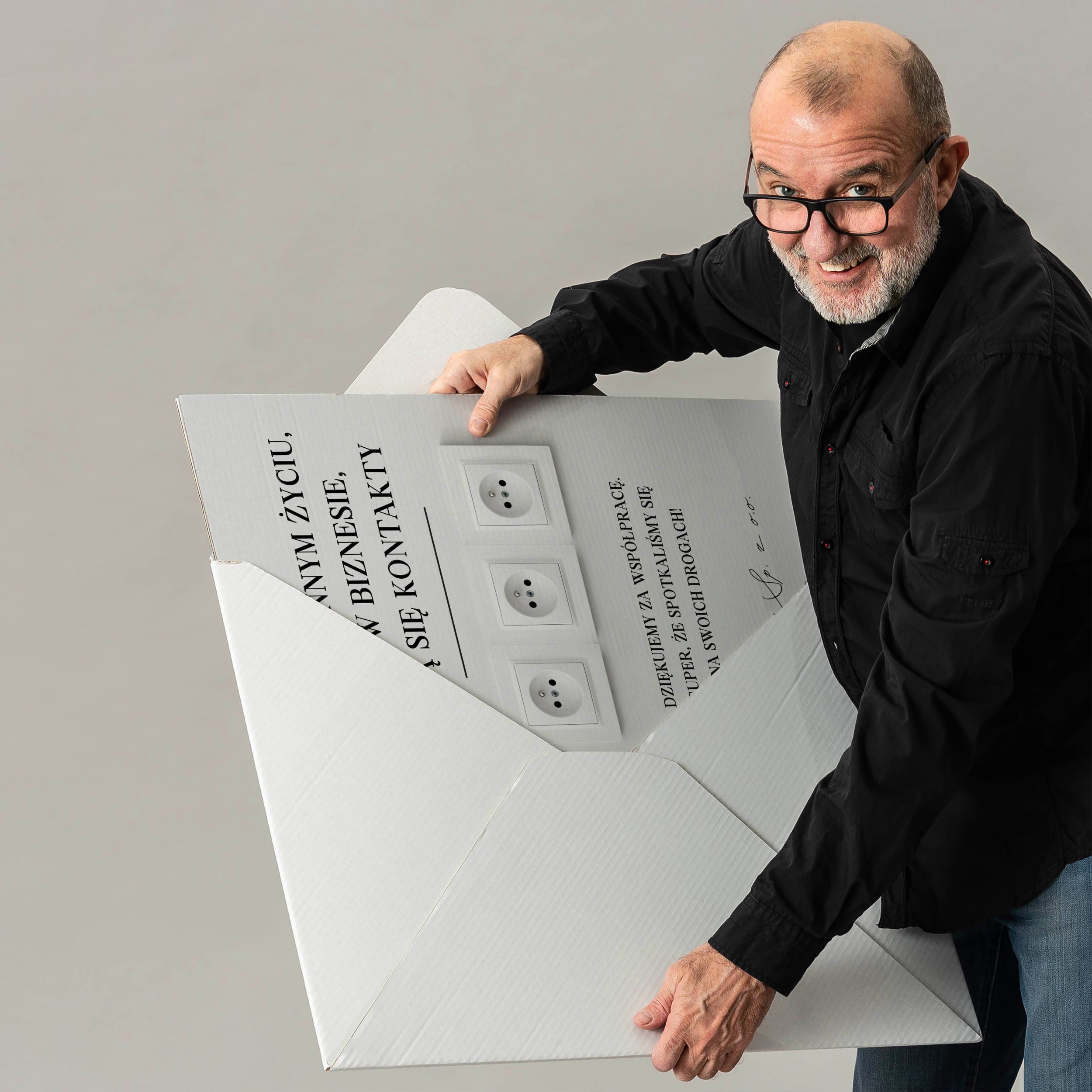 Kartka z podziękowaniami za współpracę - Liczą się kontakty