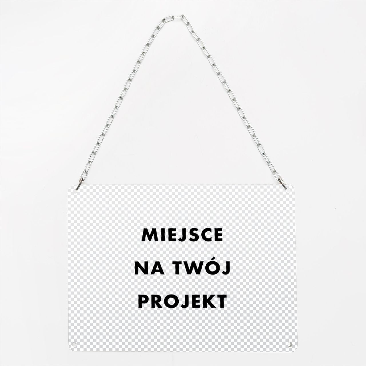 Metalowa tabliczka do powieszenia - Twój projekt