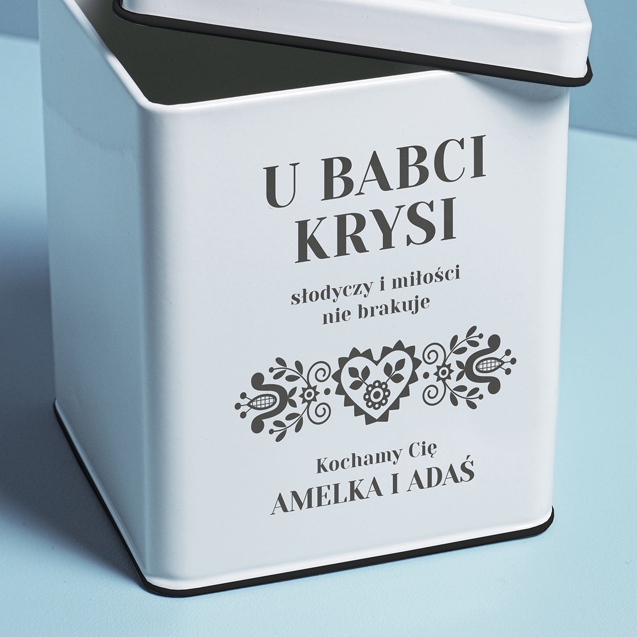 Personalizowany prezent dla babci - puszka na ciastka prezent na Dzień Babci prezent dla babci