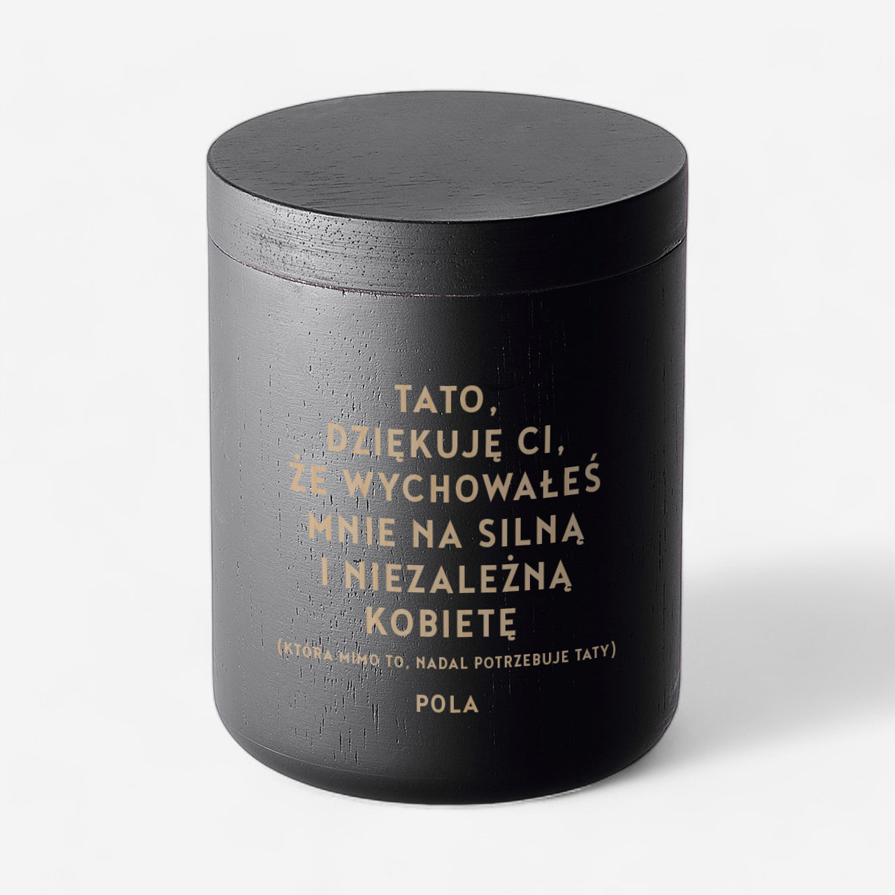 Personalizowana świeca z podziękowaniem - prezent dla taty