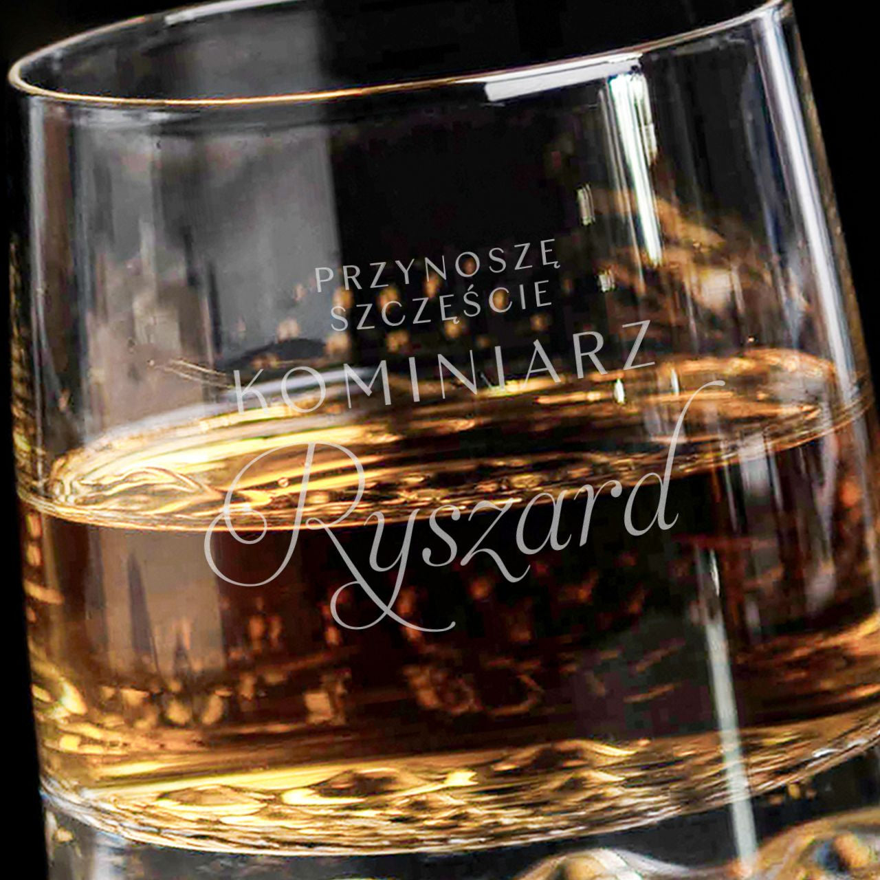 Personalizowana szklanka do whisky - prezent dla kominiarza