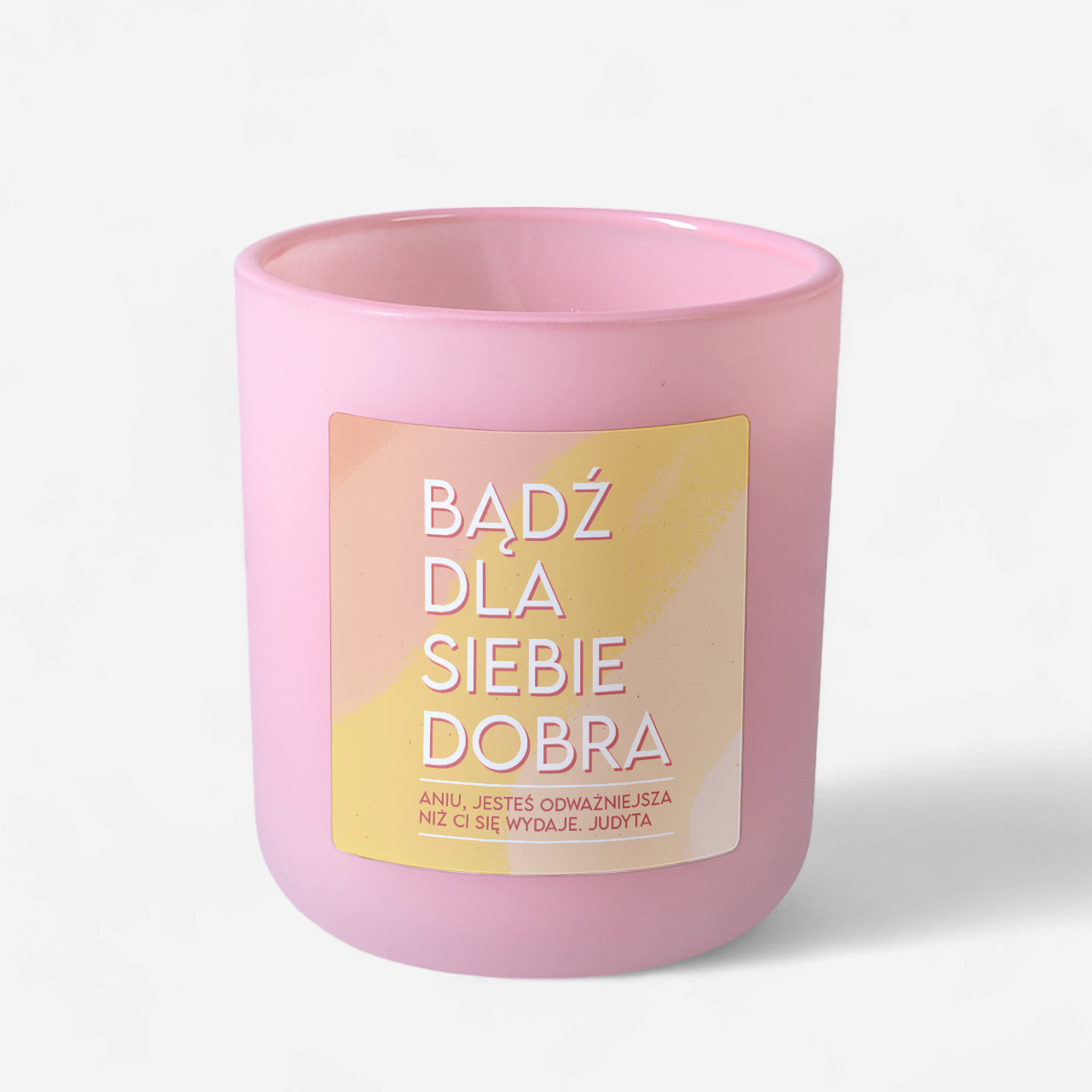 Personalizowana świeca w szkle na prezent dla przyjaciółki
