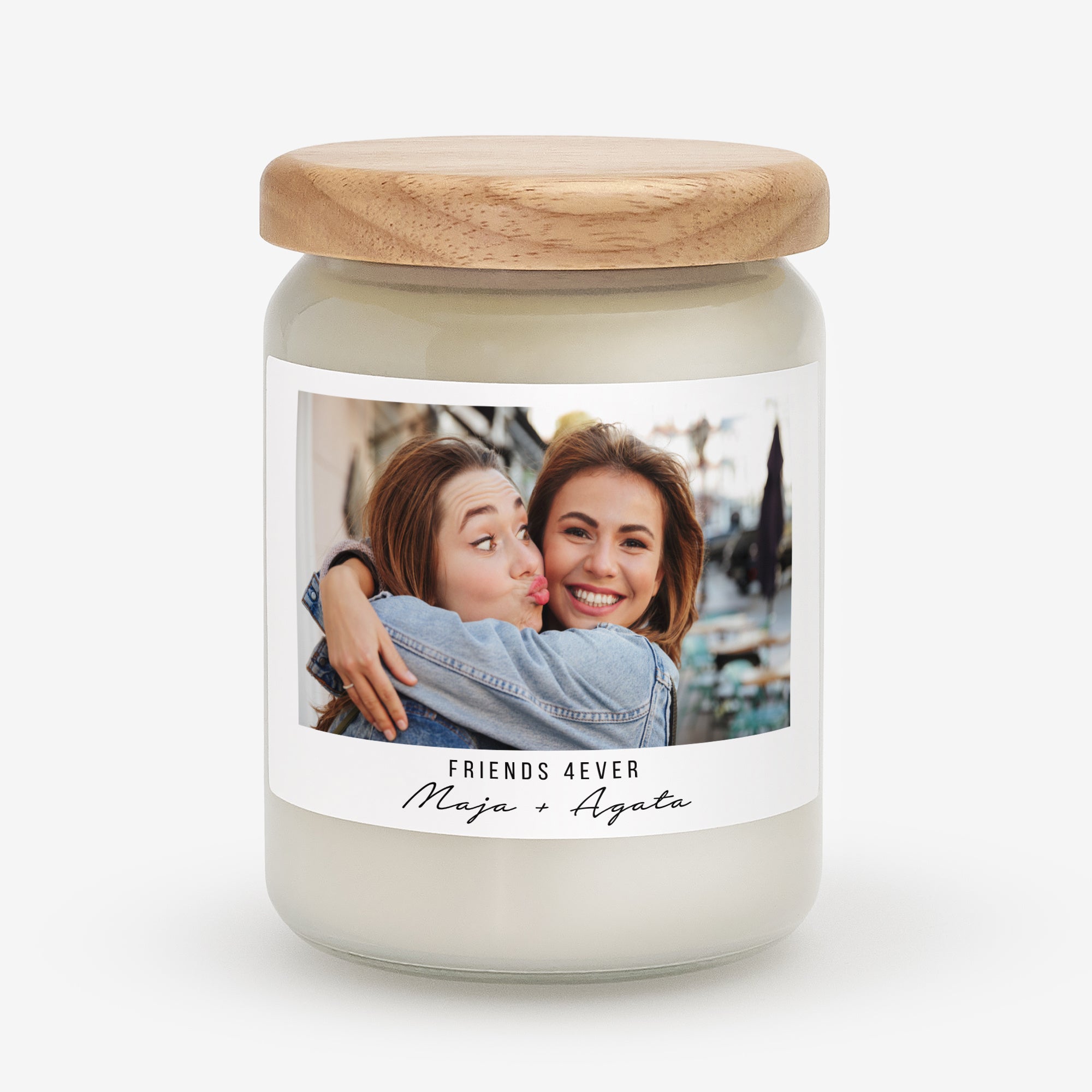 Świeca dla przyjaciółki - Friends 4ever personalizowana świeca prezent dla przyjaciółki świeca z nadrukiem