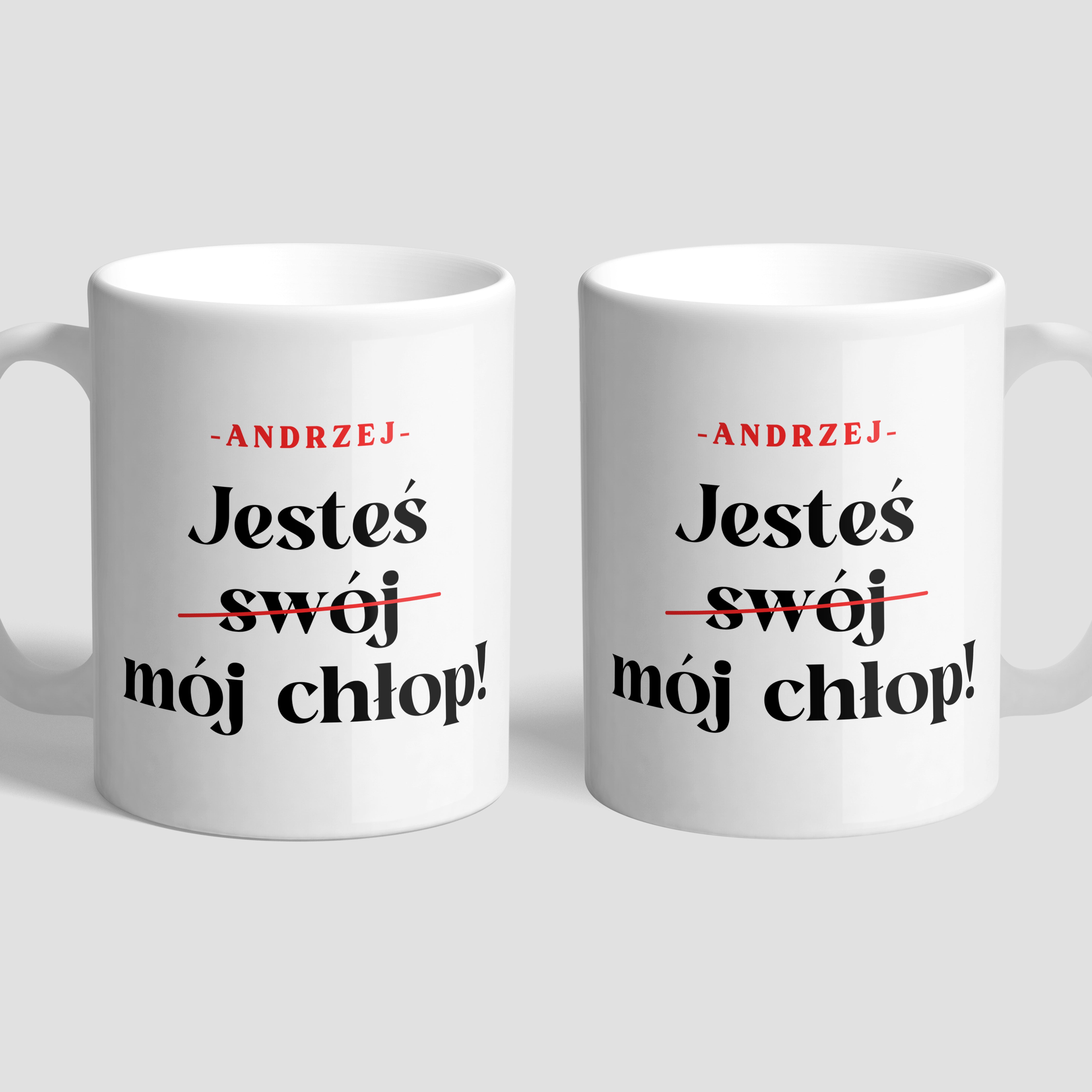 Kubek personalizowany i kawa - Jesteś Mój Chłop - zestaw prezentowy dla chłopaka dla niego prezent dla chłopaka