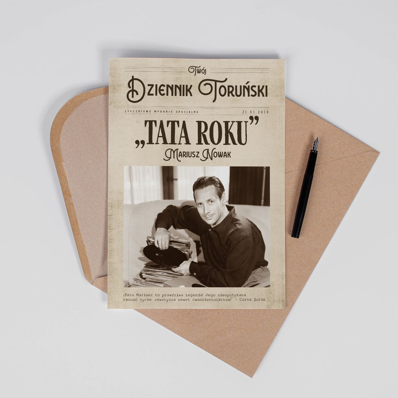 Kartka na Dzień Ojca A4 - Tata Roku