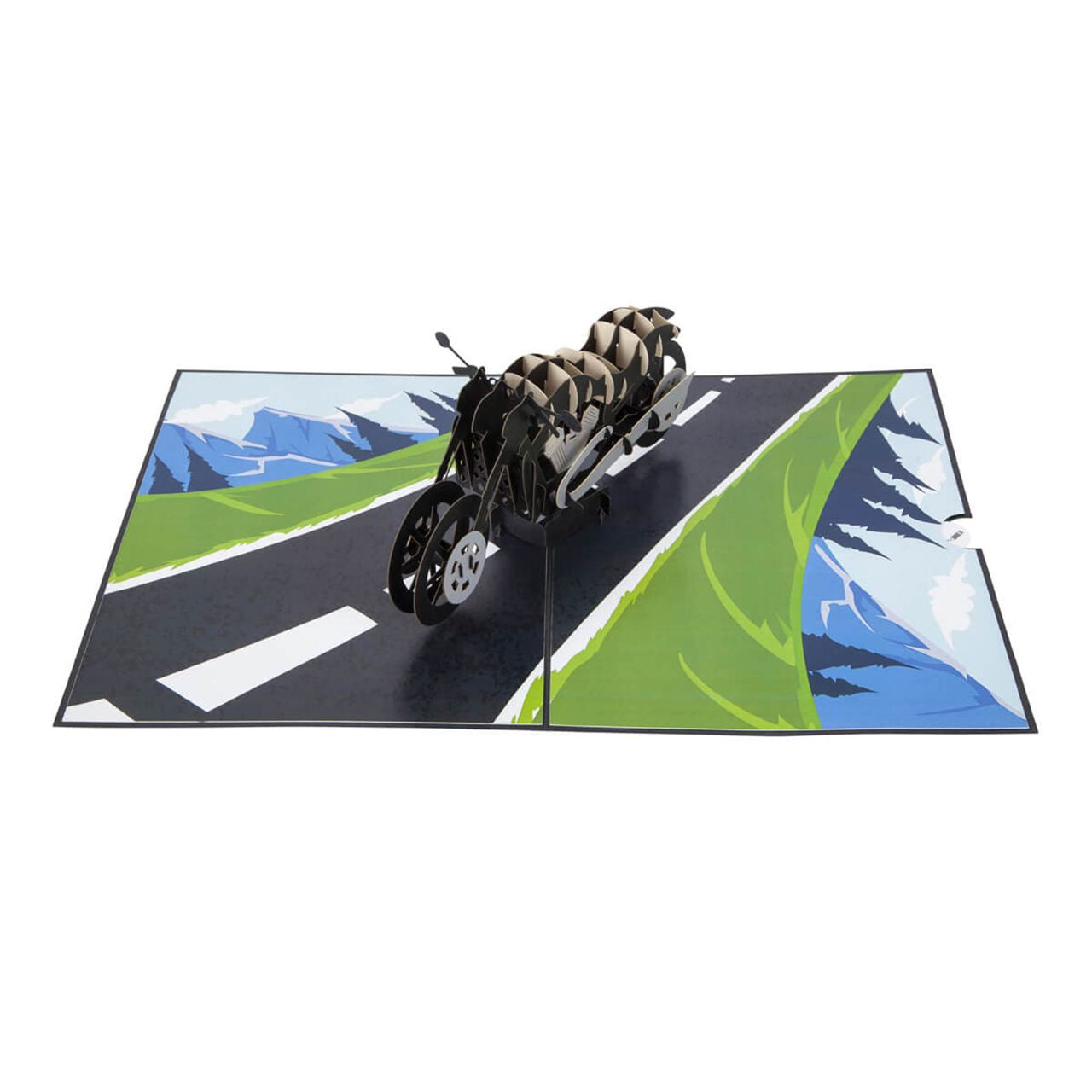 Kartka dla motocyklisty Pop Up kartka urodzinowa dla motocyklisty