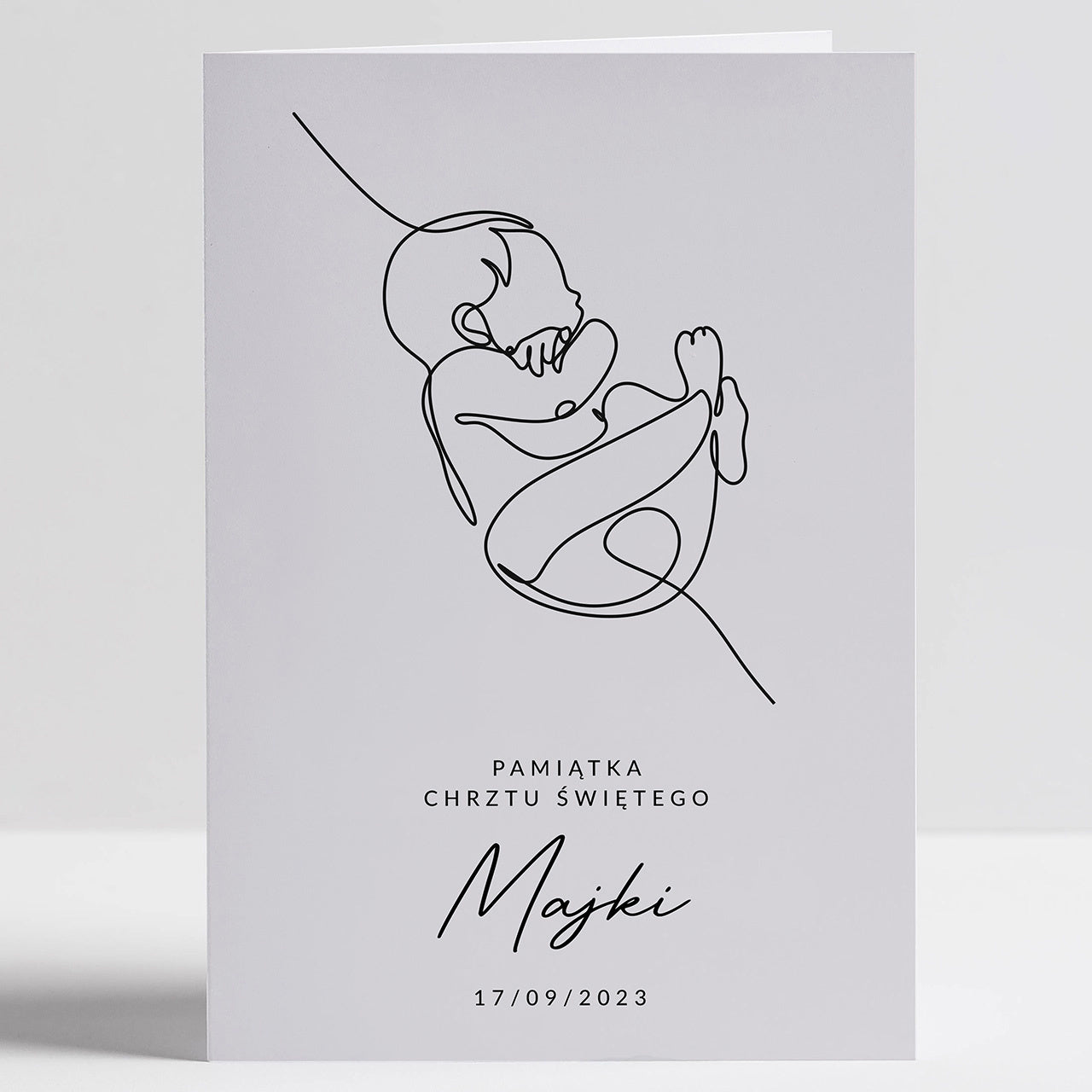 Personalizowana kartka na chrzest święty