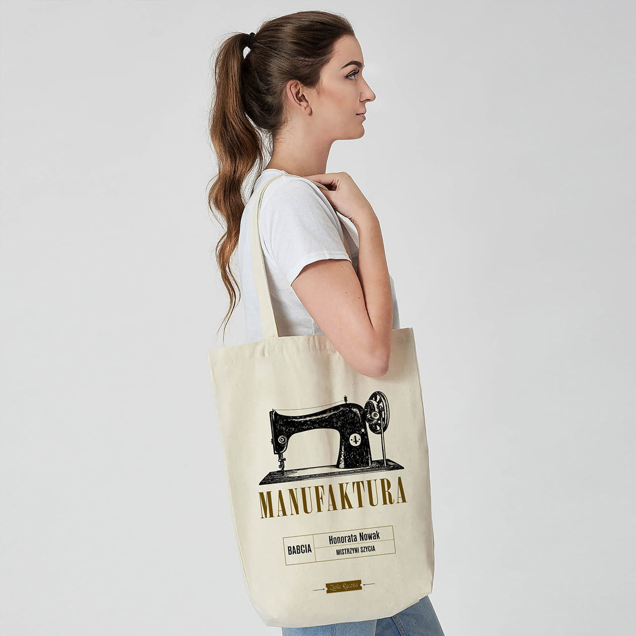Personalizowana torba dla krawcowej prezent dla krawcowej torba personalizowana torba z nadrukiem
