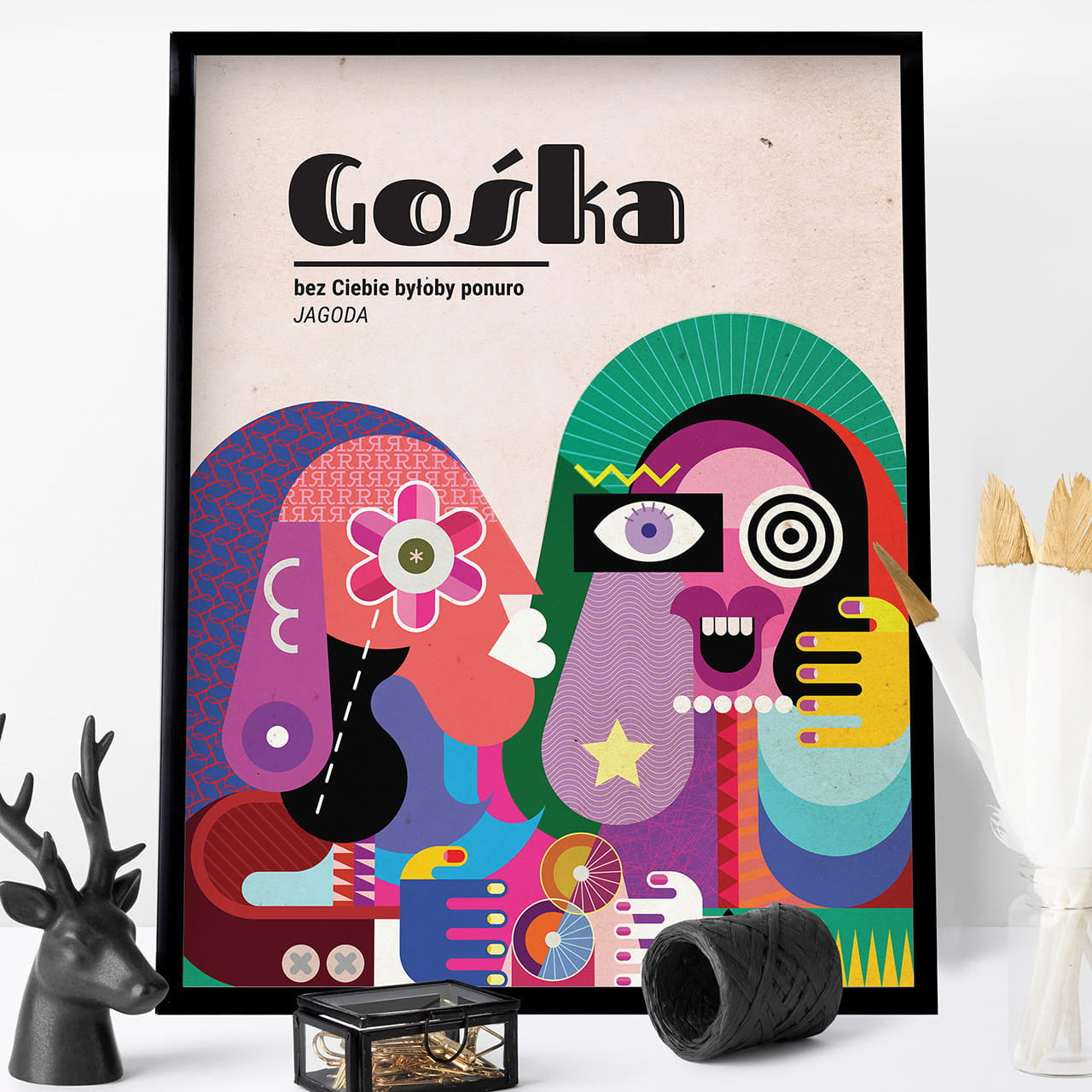Personalizowany plakat dla przyjaciółki z imieniem prezent dla przyjaciółki oryginalne dekoracje ścienne