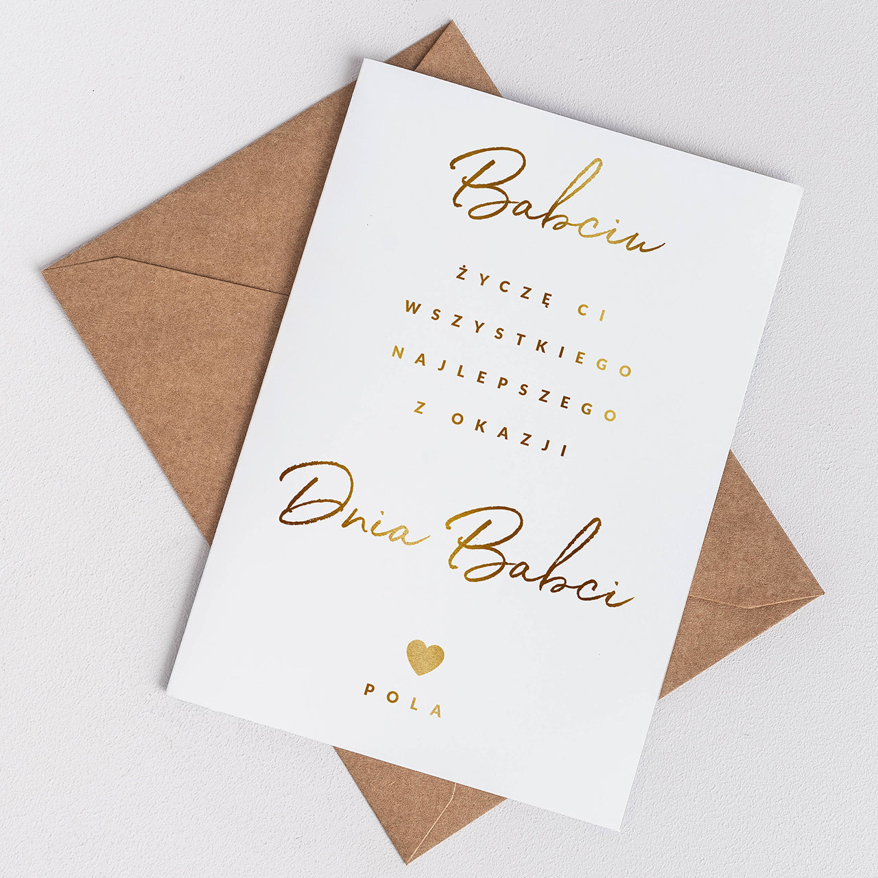 Kartka z okazji Dnia Babci - personalizowana kartka na Dzień Babci kartka dla babci upominek na Dzień Babci