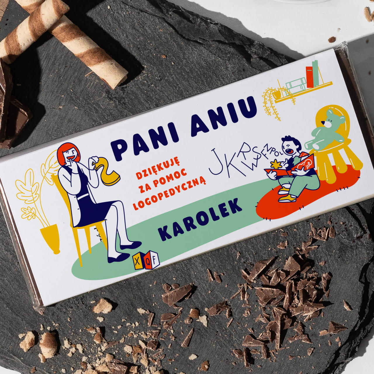 Personalizowana czekolada dla logopedy czekolada personalizowana prezent dla logopedy podziękowanie dla logopedy