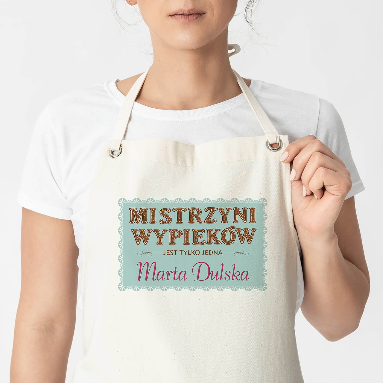 Fartuch personalizowany z nadrukiem - prezent dla niej