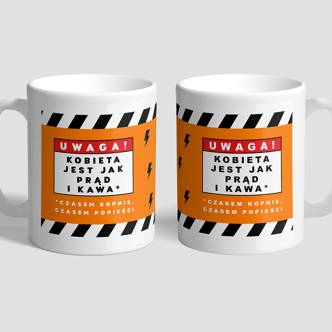 Personalizowany kubek na Dzień Kobiet - kobieta jest jak prąd
