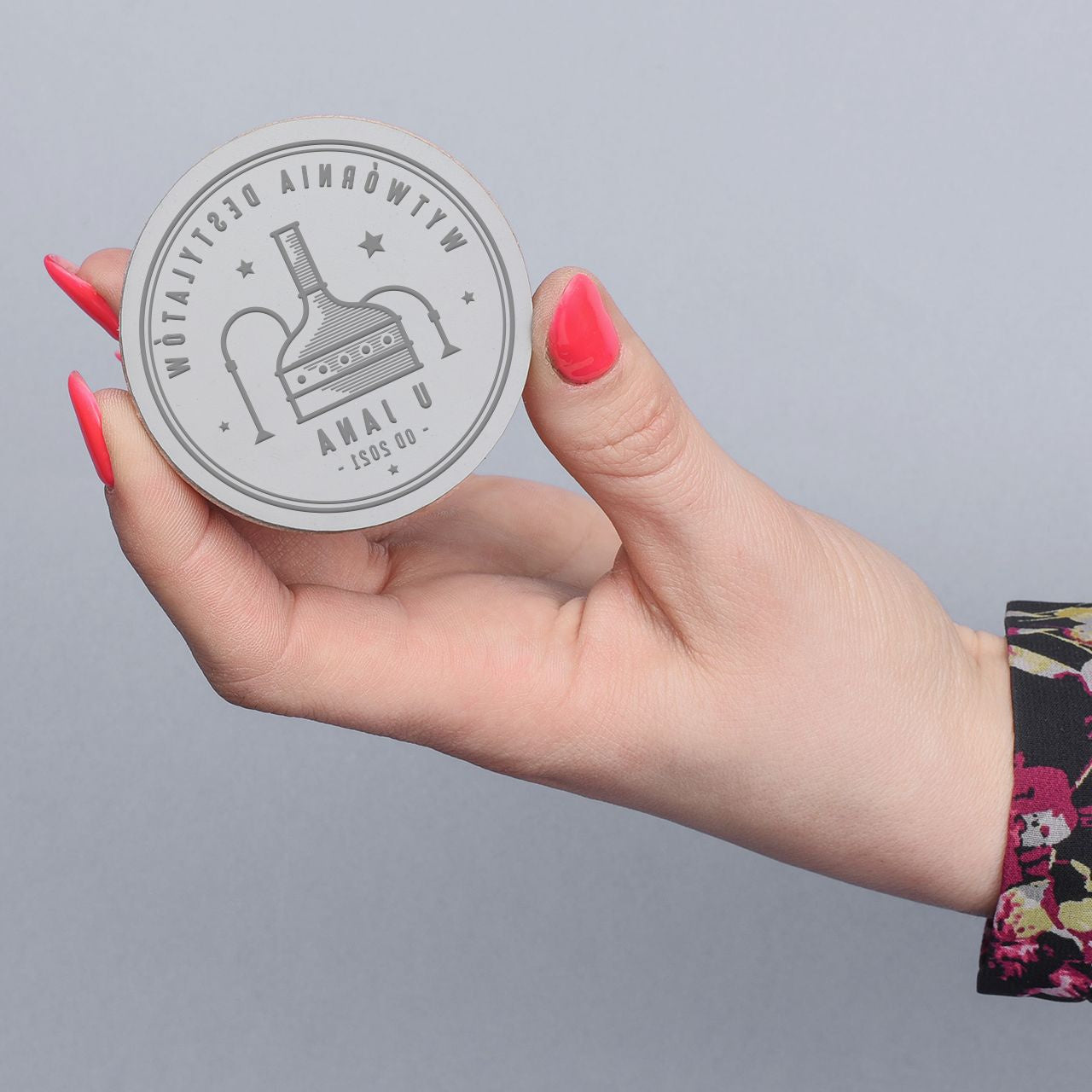 Drewniany stempel dla bimbrownika