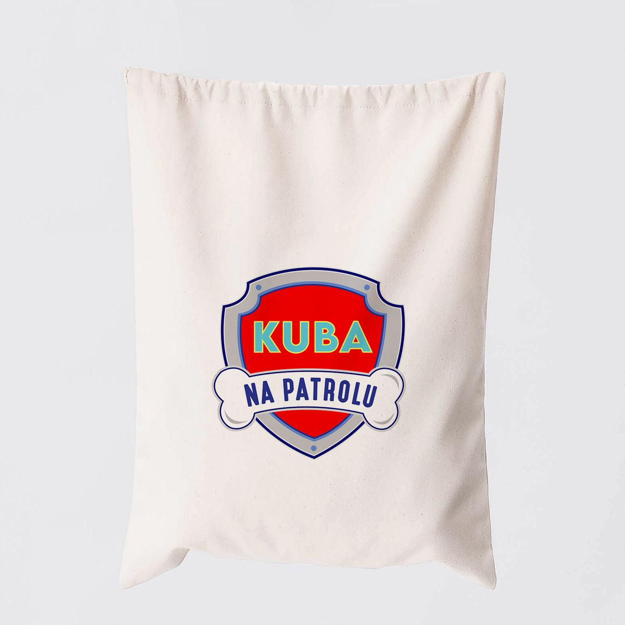 Personalizowany worek na kapcie do przedszkola - na patrolu