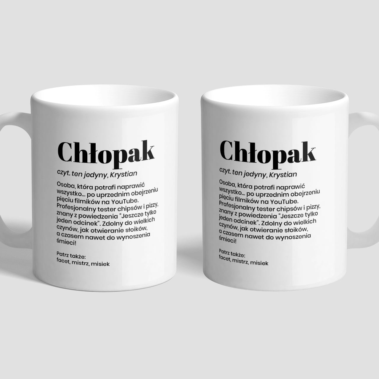 Kubek personalizowany dla chłopaka z definicją prezent dla chłopaka śmieszny kubek dla chłopaka