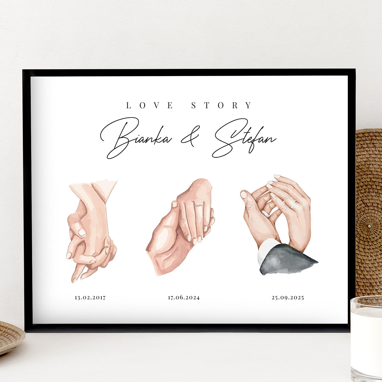 Plakat dla młodej pary - Love Story