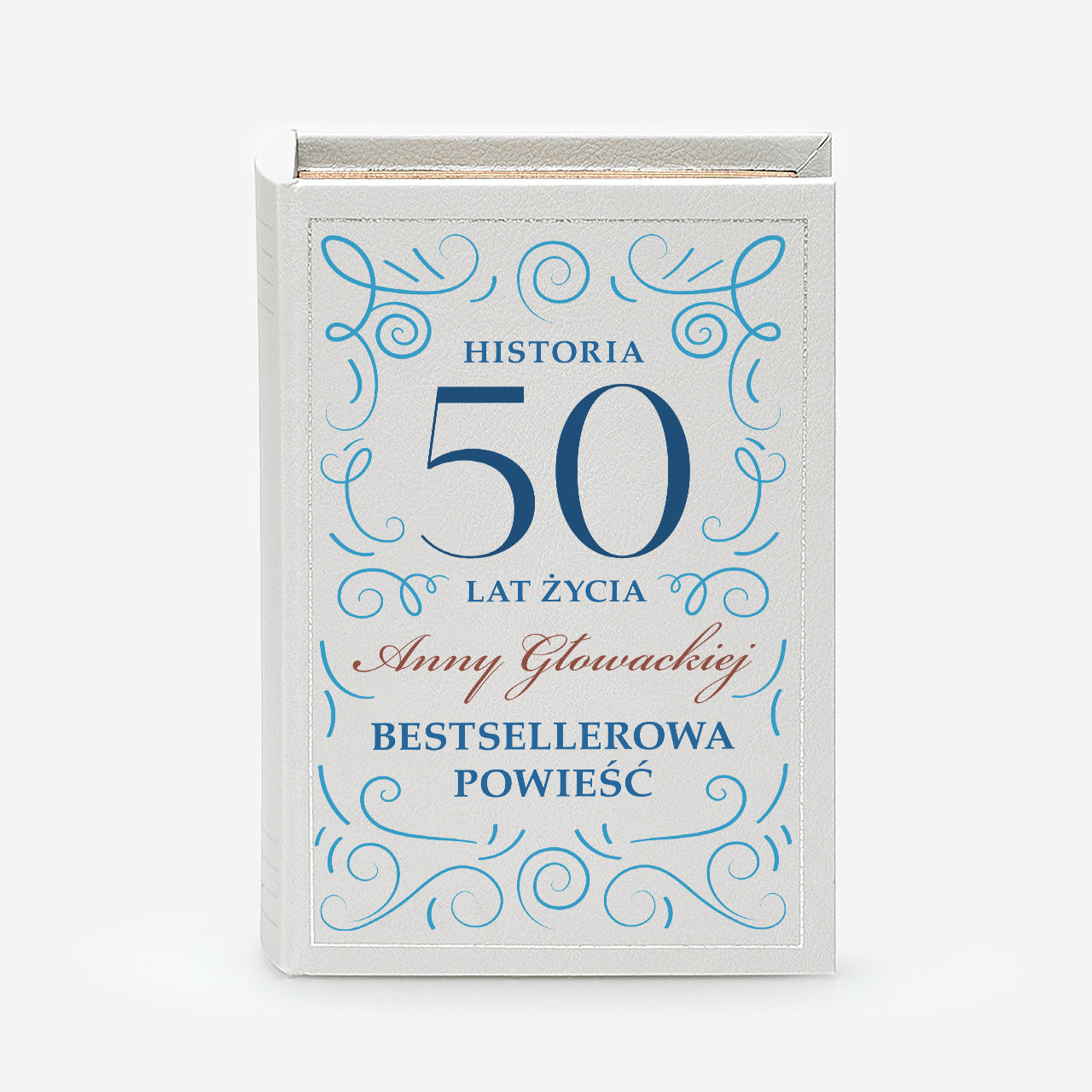 Pudełko książka na prezent z okazji 50 urodzin kobiety