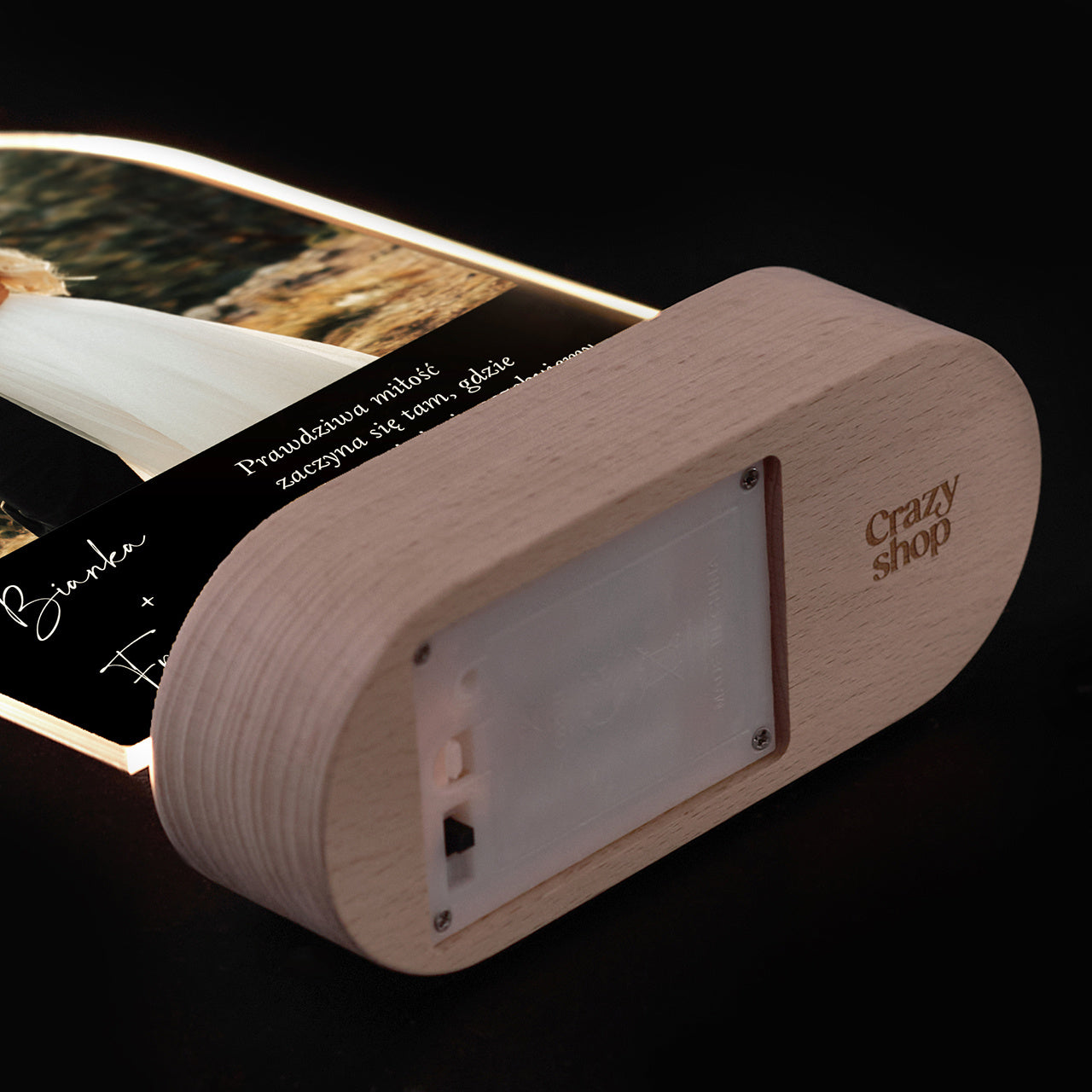 Lampka led z personalizacją - romantyczny prezent ślubny