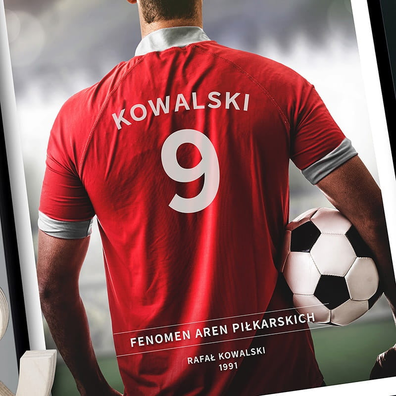Plakat piłkarza - prezent dla chłopaka prezent dla fana piłki nożnej prezent dla piłkarza