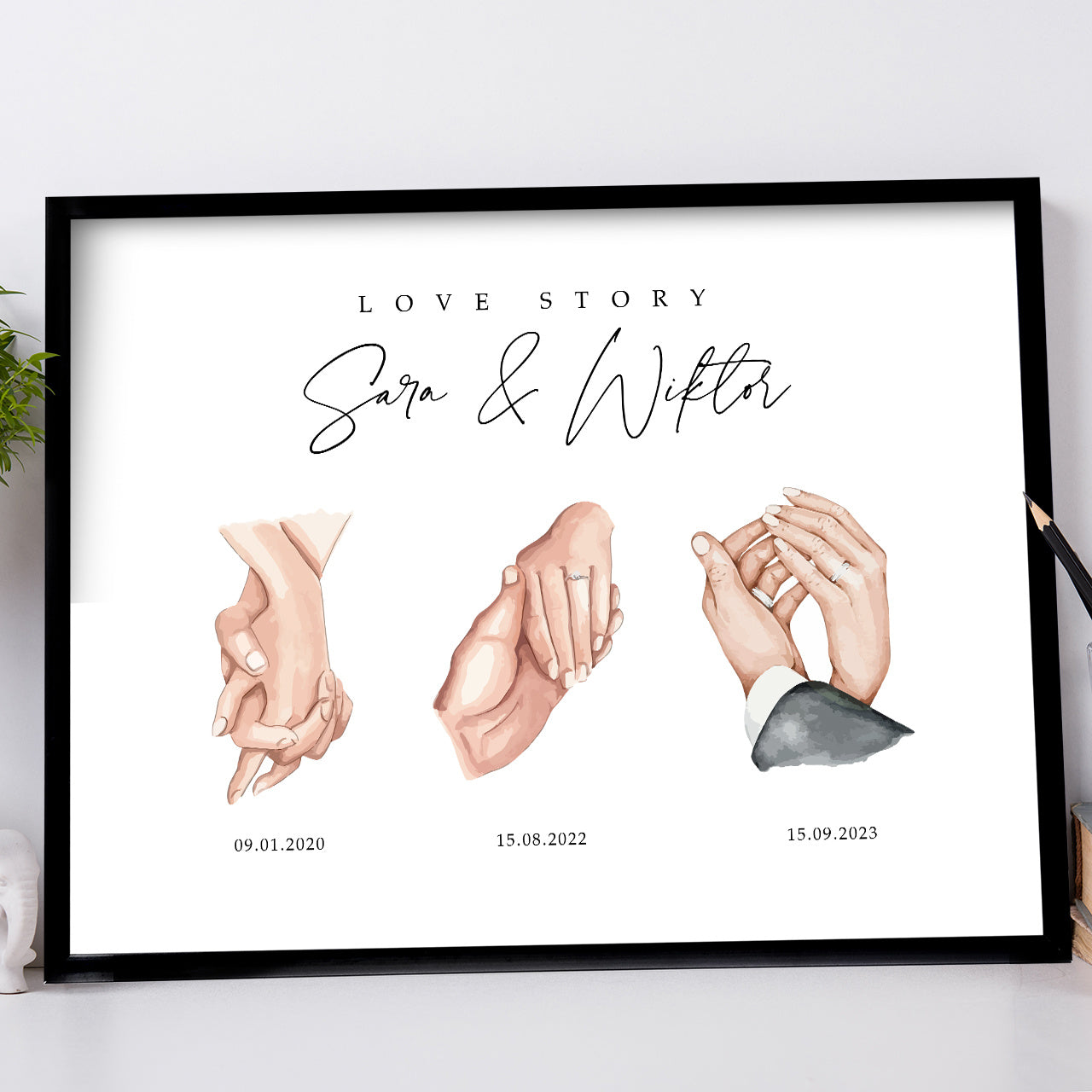 Plakat dla młodej pary - Love Story
